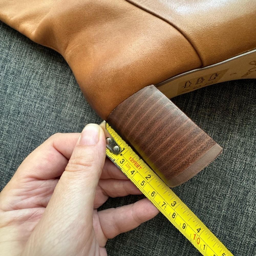 J. CREW Tall Slouch Leather Willa Boots in Burnished Sand Size 6 - Picture 2 of 15